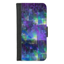 Porte-téléphone avec un design floral abstrait