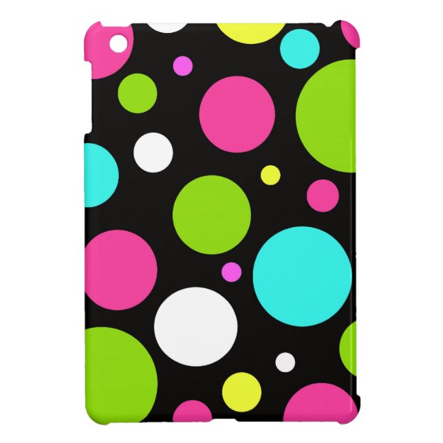 Coque Pour iPad Mini Mini cas d'iPad au néon de pois (Dos)