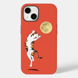 Coque Pour iPhone 14 Calico Cat Moon Danser Coque-Mate coque iphone