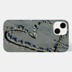 Coque Pour iPhone 14 Coeur Dans Le Coque De Sable-Mate coque iphone
