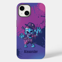 Coque iphone de dessin de caractères Zombie