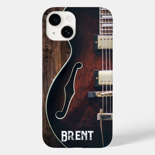 Coque Pour iPhone 14 Coque iphone de guitare électrique personnalisé (Verso)