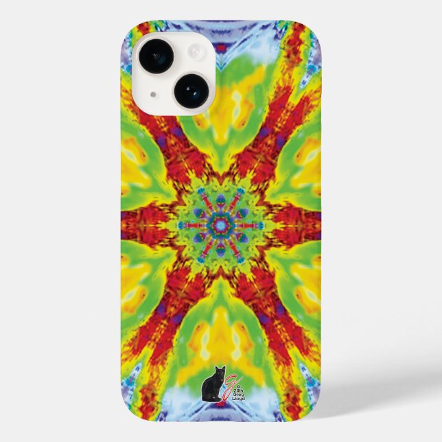 Coque Pour iPhone 14 Coque iphone Kaleidoscope Dragoneye (Verso)