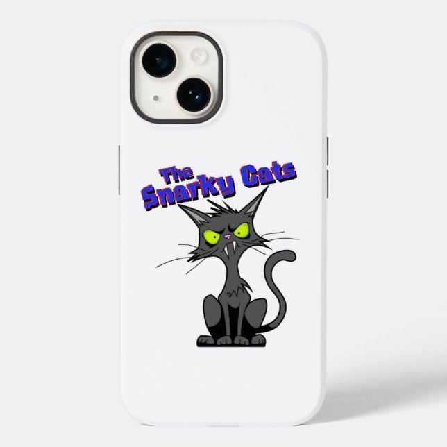 Coque Pour iPhone 14 Coque iphone Snarky Cats (Verso)