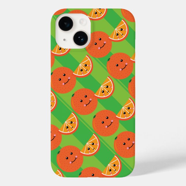 Coque Pour iPhone 14 Cute coque iphone orange (Verso)
