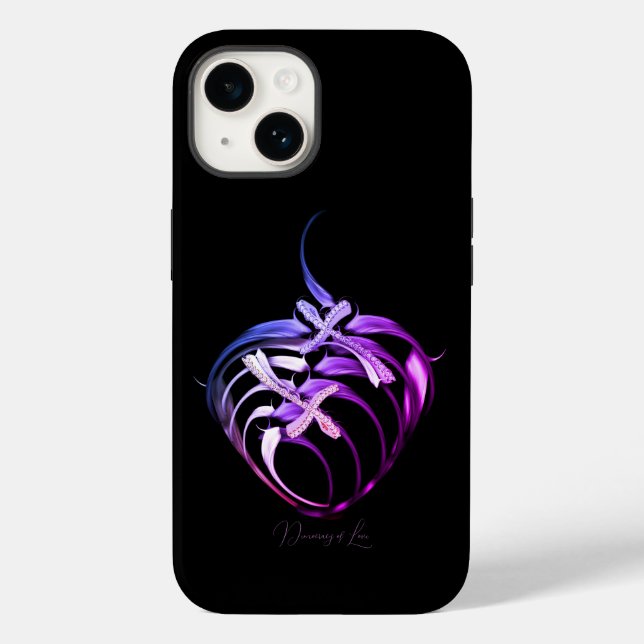 Coque Pour iPhone 14 "Démocratie de l'amour", Apple iPhone 14 Coque (Verso)