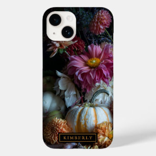 Coque Pour iPhone 14 Fleurs d'automne et coque iphone de citrouilles