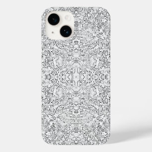 Coque Pour iPhone 14 Gris et blanc Formes Motif iPhone 14 Coque