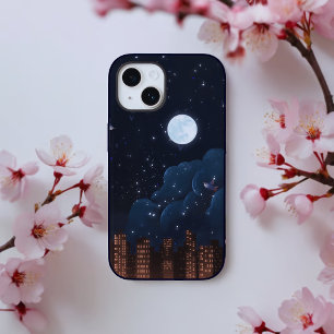 Coque Pour iPhone 14 Lune, Empire State Night Sky Coque iPhone 14