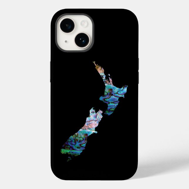 Coque Pour iPhone 14 NEW ZEALAND MAP PAUA Coque-Mate coque iphone (Verso)