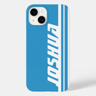 Coque Pour iPhone 14 Nom ciel bleu & blanc strié coque iphone sport