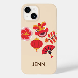 Coque Pour iPhone 14 Nouvel An chinois 2024 Célébrer iPhone 14 Coque