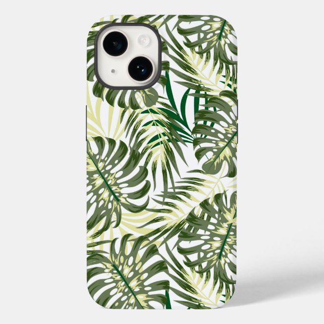 Coque Pour iPhone 14 Palmes tropicales Imprimer iPhone 14 Coque (Verso)