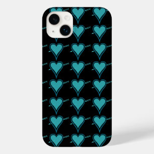 Coque Pour iPhone 14 Plus Coeur et flèche - Marine Turquoise iPhone / coque 