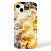 Coque iphone de fumée et de feu