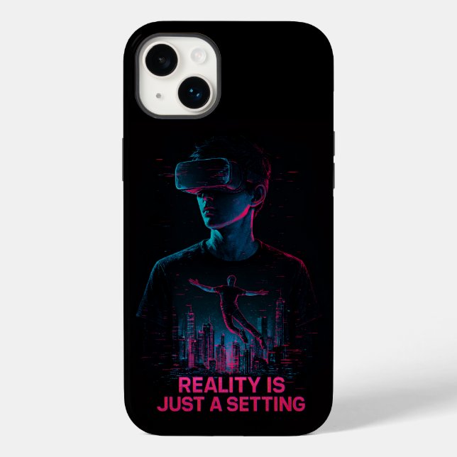 Coque Pour iPhone 14 Plus Cyberpunk VR Gamer coque iphone esthétique (Verso)