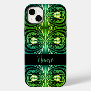 Coque Pour iPhone 14 Plus Kaléidoscope nuances de Greens iPhone / coque ipad
