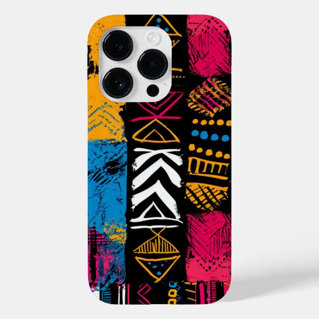 Coque Pour iPhone 14 Pro Coque d'impression africain iPhone 14 Pro (Verso)