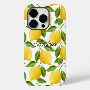Coque Pour iPhone 14 Pro Coque iphone citrons monogrammé