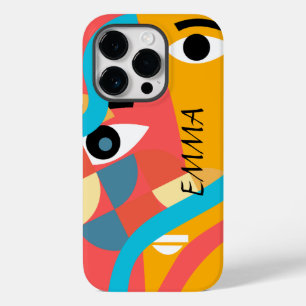 Coque Pour iPhone 14 Pro coque iphone d'art Abstrait Visud Color Face