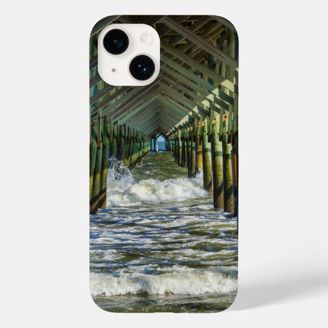 Coque Pour iPhone 14 Sous Folly Beach Pier coque iphone (Verso)