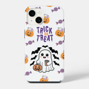 Coque Pour iPhone 14 Trick de fantôme mignon ou traiter coque iphone Ha