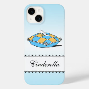 Coque Pour iPhone 14 Turquoise Coussin coque iphone Cinderella personna