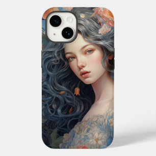 Coque Pour iPhone 14 Une fille et plein de fleurs iPhone 14 Coque
