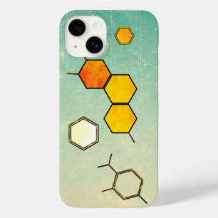 Coque Pour iPhone 14 Vintage Honeypeb Molecule iPhone 14 Coque