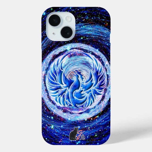 Coque Pour iPhone 15 Coque bleu Phoenix-Mate coque iphone (Verso)