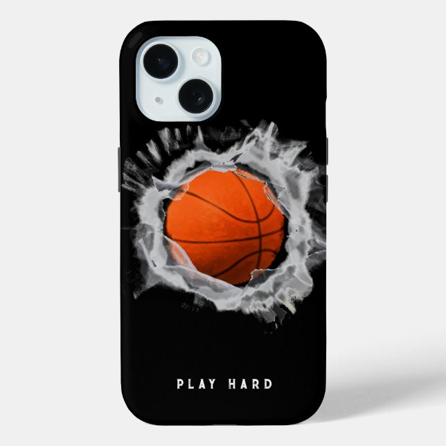 Coque Pour iPhone 15 Coque de basket-ball-coque iphone (Verso)