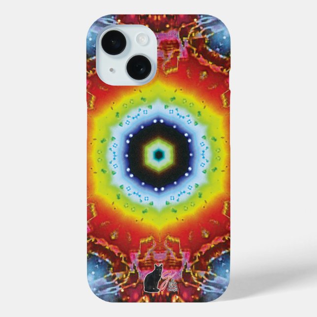 Coque Pour iPhone 15 Coque iphone Oculus Kaleidoscope (Verso)