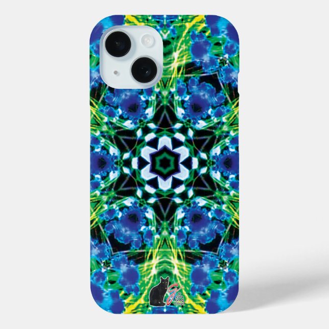 Coque Pour iPhone 15 Crystalmarine Kaleidoscope iPhone X Coque (Verso)