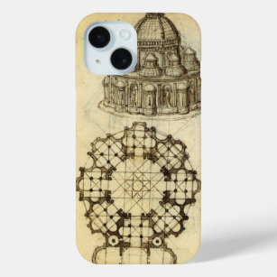 Coque Pour iPhone 15 Étude de la cathédrale architecturale de Léonard d
