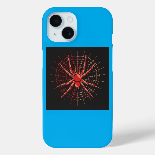 Coque Pour iPhone 15 Illustration personnalisée Spider iPhone 15 Coque (Verso)