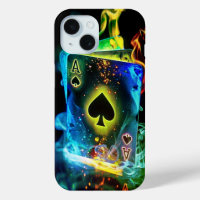 iPhone 15 Carte de jeu Ace of Spades Coque