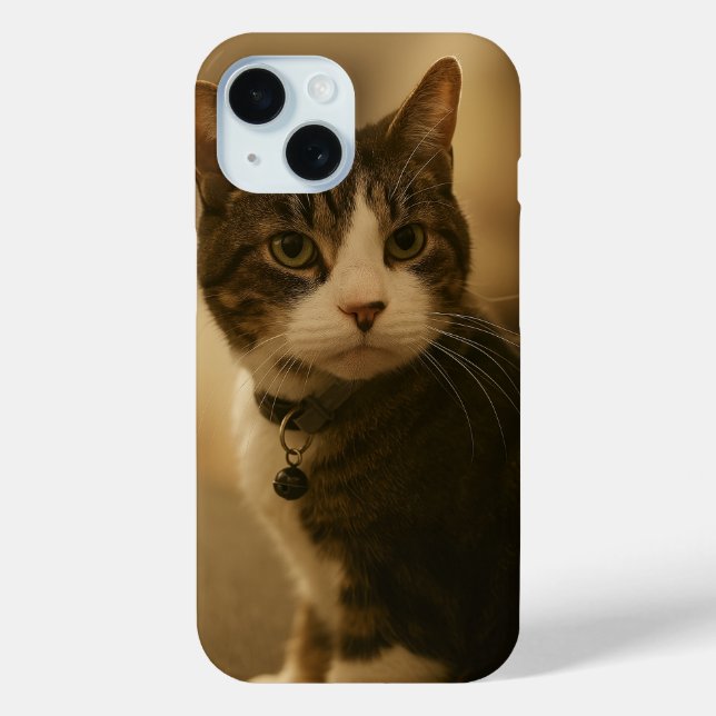 Coque Pour iPhone 15 Keeno Golden Gaze iPhone 15 coque (Verso)