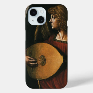 Coque Pour iPhone 15 Leonardo da Vinci"s Un ange en rouge avec une liqu