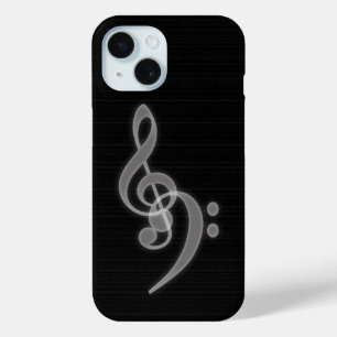 Coque Pour iPhone 15 Musique - Treble et Bass Clef iPhone 15 Coque