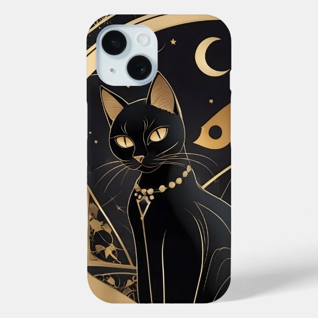 Coque Pour iPhone 15 Mystic Night Guardian iPhone 15 coque (Verso)