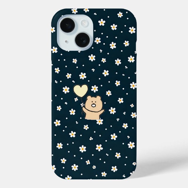 Coque Pour iPhone 15 ours mignon coque iphone (Verso)