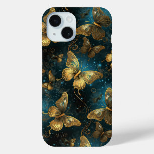 Coque Pour iPhone 15 Papillons d'or à peine Il iPhone 15 Coque