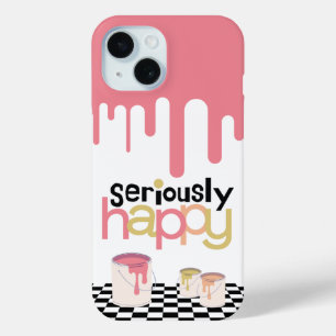 Coque Pour iPhone 15 Sérieusement heureux iPhone 15 Coque