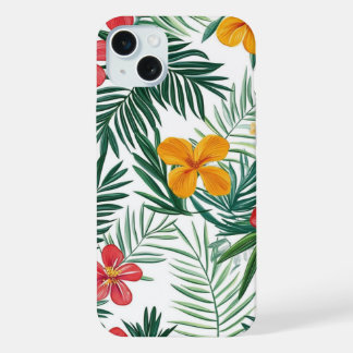 Coque pour IPhone avec feuilles tropicaux