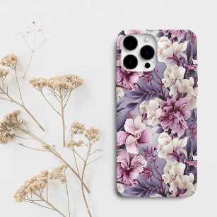 Coque Pour Pour iPhone 14 Pro Max Chic violet orchidée florale