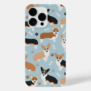 Coque Pour Pour iPhone 14 Pro Max Corgi Dog Paws et Bones iPhone 14 Pro Max Coque