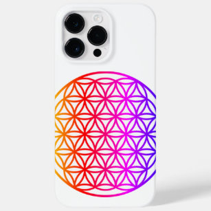 Coque Pour Pour iPhone 14 Pro Max Fleur colorée de la vie, géométrie effrayée