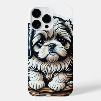 Coque Pour Pour iPhone 14 Pro Max Petite chiite Tzu chiot dans un coque iphone de pa