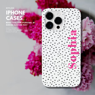 Coque Pour Pour iPhone 14 Pro Max Typographie coque iphone rose avec nom