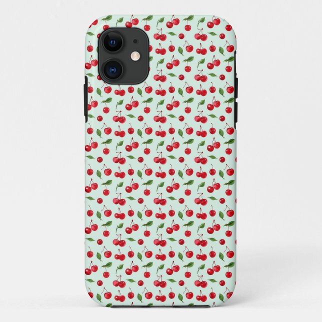 Coque robuste codé Cherry pour iPhone (Dos)